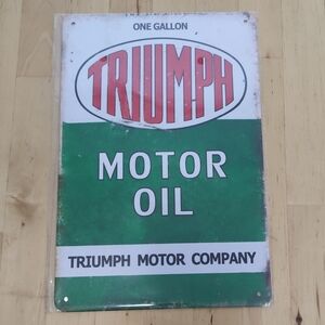Triumph Motor Oil Vintage Art Print - Green and Red